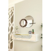 Măsuţă de toaletă Hanah Home Meyra 120 White Travertine Gold imaginea #2 — magazin online Desire.md