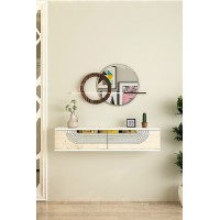 Măsuţă de toaletă Hanah Home Meyra 120 White Travertine Gold imaginea #3 — magazin online Desire.md