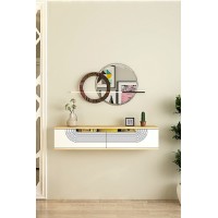 Măsuţă de toaletă Hanah Home Meyra 120 Sapphire Oak White Gold imaginea #3 — magazin online Desire.md