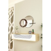 Măsuţă de toaletă Hanah Home Meyra 120 Sapphire Oak White Silver