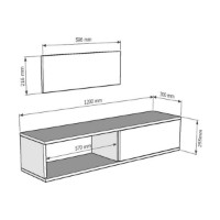 Măsuţă de toaletă Hanah Home Meyra 120 Sapphire Oak White Silver imaginea #7 — magazin online Desire.md
