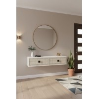 Măsuţă de toaletă Hanah Home Yuka 120 White Travertine