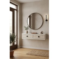 Măsuţă de toaletă Hanah Home Yuka 120 White Travertine imaginea #3 — magazin online Desire.md