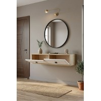 Măsuţă de toaletă Hanah Home Yuka 120 Sapphire Oak White imaginea #3 — magazin online Desire.md