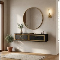 Măsuţă de toaletă Hanah Home Tuna 120 Anthracite Gold