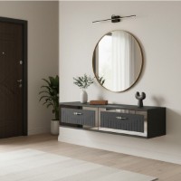 Măsuţă de toaletă Hanah Home Tuna 120 Anthracite Silver
