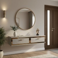 Măsuţă de toaletă Hanah Home Tuna 120 White Gold