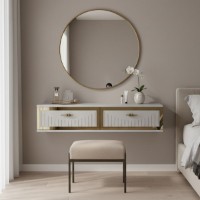 Măsuţă de toaletă Hanah Home Tuna 120 White Gold imaginea #3 — magazin online Desire.md