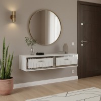 Măsuţă de toaletă Hanah Home Tuna 120 White Silver imaginea #2 — magazin online Desire.md