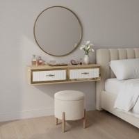Măsuţă de toaletă Hanah Home Tuna 120 Sapphire Oak White Gold imaginea #3 — magazin online Desire.md