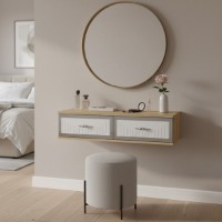 Măsuţă de toaletă Hanah Home Tuna 120 Sapphire Oak White Silver