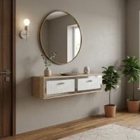 Măsuţă de toaletă Hanah Home Tuna 120 Sapphire Oak White Silver imaginea #3 — magazin online Desire.md