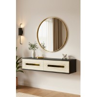 Măsuţă de toaletă Hanah Home Rany 120 Gold Anthracite