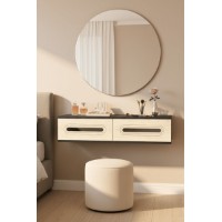 Măsuţă de toaletă Hanah Home Rany 120 Anthracite Travertine Silver imaginea #3 — magazin online Desire.md