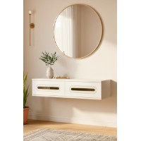Măsuţă de toaletă Hanah Home Rany 120 White Gold
