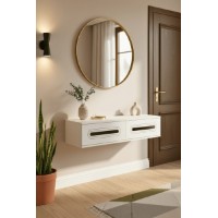 Măsuţă de toaletă Hanah Home Rany 120 White Silver