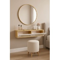 Măsuţă de toaletă Hanah Home Rany 120 Sapphire Oak White Gold imaginea #3 — magazin online Desire.md