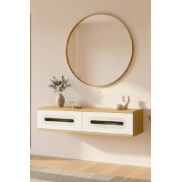 Măsuţă de toaletă Hanah Home Rany 120 Sapphire Oak White Silver