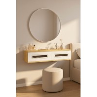 Măsuţă de toaletă Hanah Home Rany 120 Sapphire Oak White Silver imaginea #2 — magazin online Desire.md