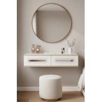 Măsuţă de toaletă Hanah Home Rany 120 Sapphire Oak White Silver imaginea #3 — magazin online Desire.md