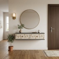 Туалетный столик Hanah Home Moka 120 Anthracite Travertine Gold фото №2 — интернет-магазин Desire.md