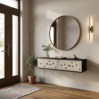 Măsuţă de toaletă Hanah Home Moka 120 Anthracite Travertine Silver