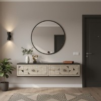 Măsuţă de toaletă Hanah Home Moka 120 Anthracite Travertine Silver imaginea #3 — magazin online Desire.md