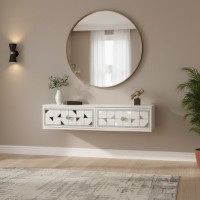 Măsuţă de toaletă Hanah Home Moka 120 White Silver