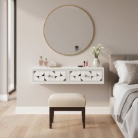 Măsuţă de toaletă Hanah Home Moka 120 White Silver imaginea #2 — magazin online Desire.md