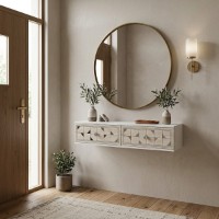 Măsuţă de toaletă Hanah Home Moka 120 White Travertine Silver