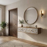 Măsuţă de toaletă Hanah Home Moka 120 Sapphire Oak White Gold imaginea #2 — magazin online Desire.md