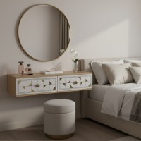 Măsuţă de toaletă Hanah Home Moka 120 Sapphire Oak White Gold imaginea #3 — magazin online Desire.md
