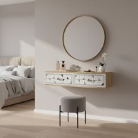 Măsuţă de toaletă Hanah Home Moka 120 Sapphire Oak White Silver imaginea #2 — magazin online Desire.md