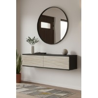 Măsuţă de toaletă Hanah Home Zeynep 120 Anthracite Travertine