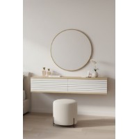 Măsuţă de toaletă Hanah Home Zeynep 120 Sapphire Oak White imaginea #3 — magazin online Desire.md