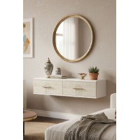 Măsuţă de toaletă Hanah Home Ida 120 White Travertine