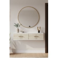 Măsuţă de toaletă Hanah Home Ida 120 White Travertine imaginea #2 — magazin online Desire.md