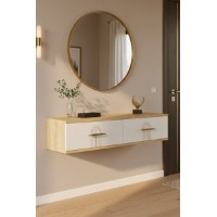 Măsuţă de toaletă Hanah Home Ida 120 Sapphire Oak White imaginea #2 — magazin online Desire.md