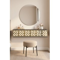 Măsuţă de toaletă Hanah Home Arex 120 Anthracite Travertine Gold imaginea #2 — magazin online Desire.md