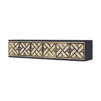 Măsuţă de toaletă Hanah Home Arex 120 Anthracite Travertine Gold imaginea #5 — magazin online Desire.md