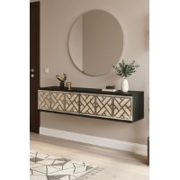 Măsuţă de toaletă Hanah Home Arex 120 Anthracite Travertine Silver imaginea #2 — magazin online Desire.md