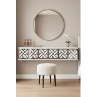 Măsuţă de toaletă Hanah Home Arex 120 White Silver imaginea #2 — magazin online Desire.md