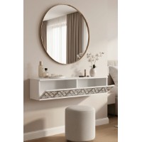 Măsuţă de toaletă Hanah Home Arex 120 White Silver imaginea #3 — magazin online Desire.md