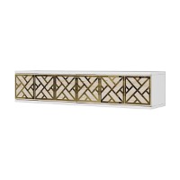 Măsuţă de toaletă Hanah Home Arex 120 White Travertine Gold imaginea #5 — magazin online Desire.md