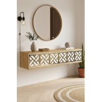 Măsuţă de toaletă Hanah Home Arex 120 Sapphire Oak White Gold