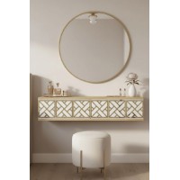Măsuţă de toaletă Hanah Home Arex 120 Sapphire Oak White Gold imaginea #2 — magazin online Desire.md
