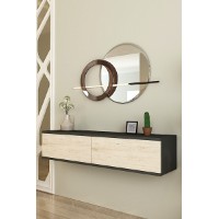Măsuţă de toaletă Hanah Home Aplos 120 Anthracite Travertine imaginea #2 — magazin online Desire.md
