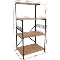 Suport bucătărie Trendy Anemon Black/Pine 60x124x45cm GTR006653 imaginea #2 — magazin online Desire.md