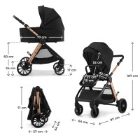 Carucior Kinderkraft 2in1 Vesto 2 Black (KSVEST02BLK2000) imaginea #3 — magazin online Desire.md