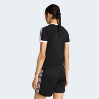 Tricou de dame Adidas 3S Slim Black/White, s.S imaginea #2 — magazin online Desire.md